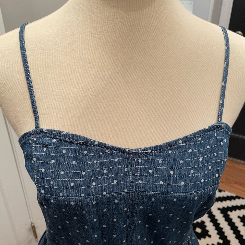 Polk-a-dot denim style sundress - Picture 2 of 8